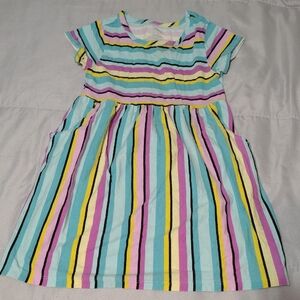 Striped Multicolor Kids Dress